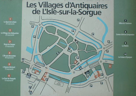 Village des antiquaires. Plan.